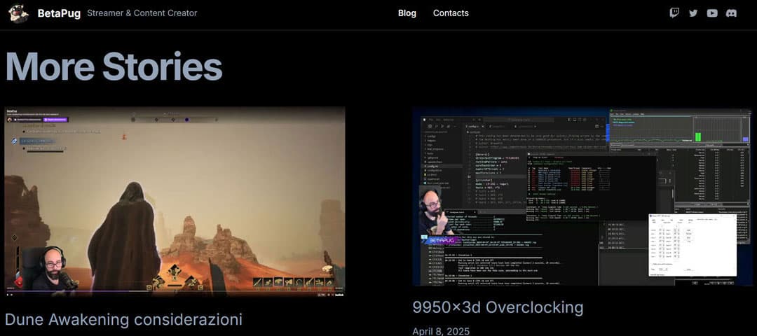 Content Creator Website