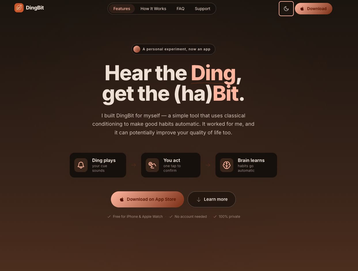 DingBit is Live: A Pavlovian Habit App